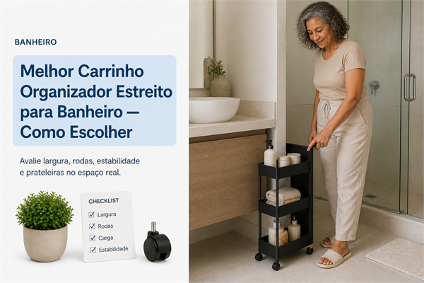 Melhor Carrinho Organizador Estreito para Banheiro — Como Escolher