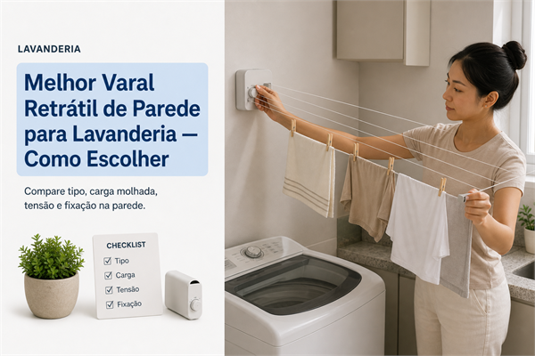Melhor Varal Retrátil de Parede para Lavanderia — Como Escolher