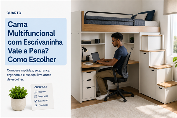 Cama Multifuncional com Escrivaninha Vale a Pena? Como Escolher