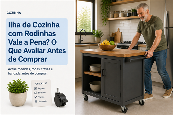 Ilha de Cozinha com Rodinhas Vale a Pena? O Que Avaliar Antes de Comprar