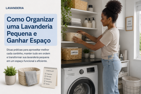 Como Organizar uma Lavanderia Pequena e Ganhar Espaço