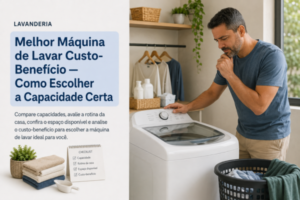 Melhor Máquina de Lavar Custo-Benefício — Como Escolher a Capacidade Certa