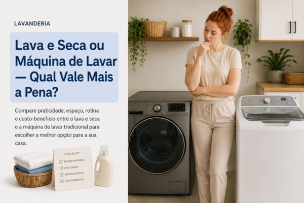 Lava e Seca ou Máquina de Lavar — Qual Vale Mais a Pena?