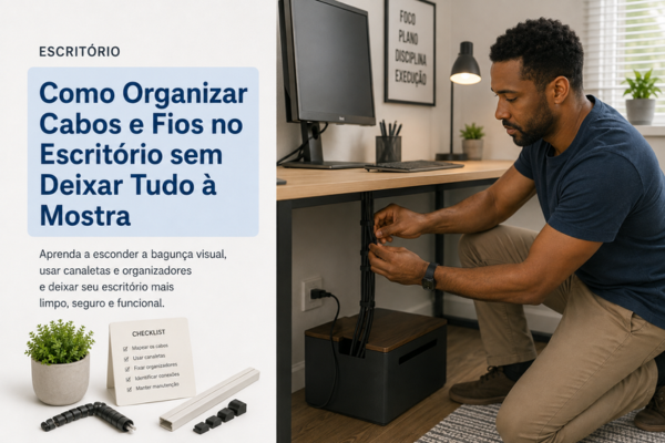 Como Organizar Cabos e Fios no Escritório sem Deixar Tudo à Mostra