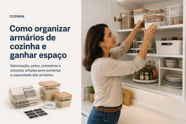 Como organizar armários de cozinha e ganhar espaço