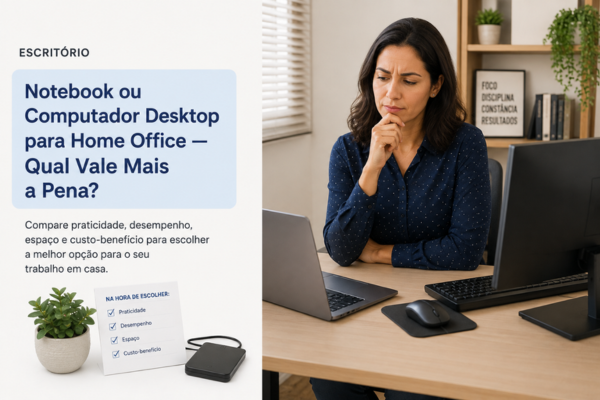 Notebook ou Computador Desktop para Home Office — Qual Vale Mais a Pena?