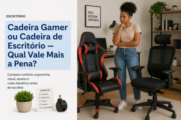 Cadeira Gamer ou Cadeira de Escritório — Qual Vale Mais a Pena?