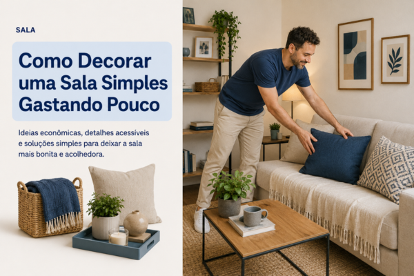Como Decorar uma Sala Simples Gastando Pouco