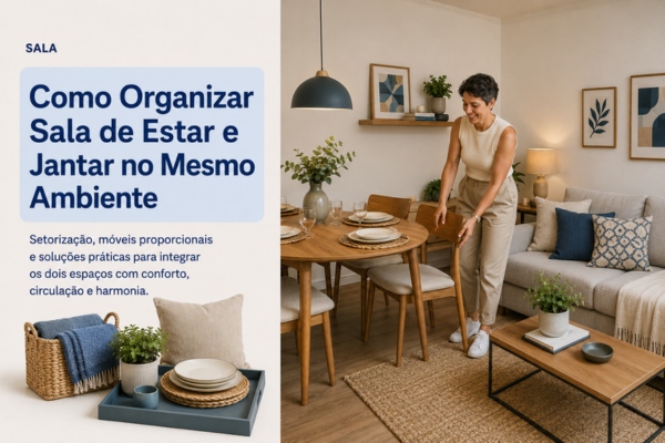 Como Organizar Sala de Estar e Jantar no Mesmo Ambiente