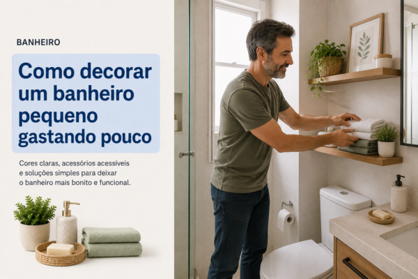 Como decorar um banheiro pequeno gastando pouco