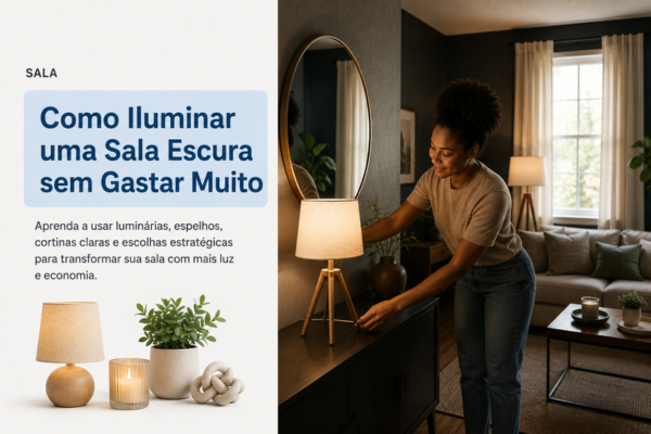 Como Iluminar uma Sala Escura sem Gastar Muito