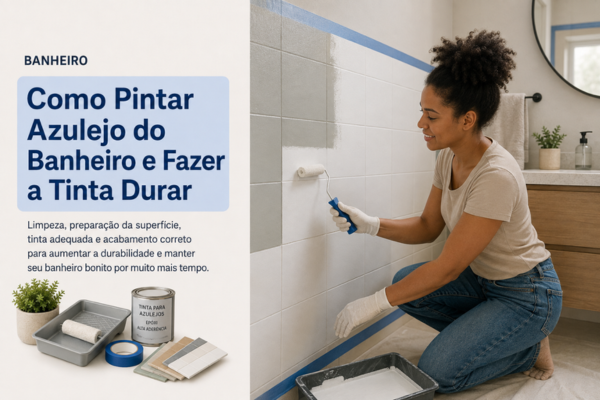 Como Pintar Azulejo do Banheiro e Fazer a Tinta Durar