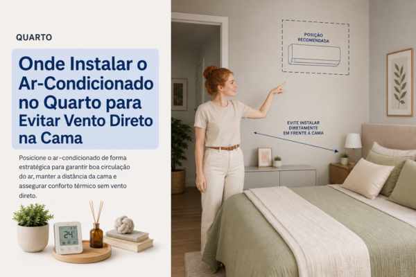 Onde Instalar o Ar-Condicionado no Quarto para Evitar Vento Direto na Cama