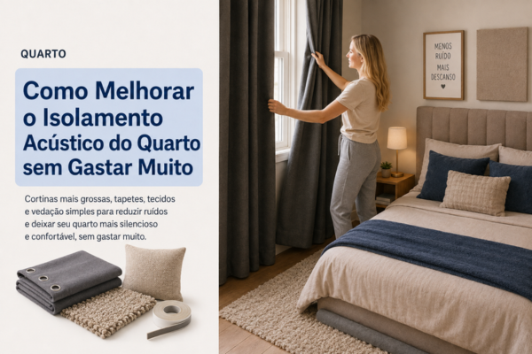 Como Melhorar o Isolamento Acústico do Quarto sem Gastar Muito