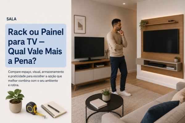 Rack ou Painel para TV — Qual Vale Mais a Pena?