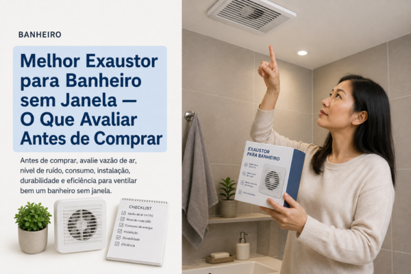 Melhor Exaustor para Banheiro sem Janela — O Que Avaliar Antes de Comprar