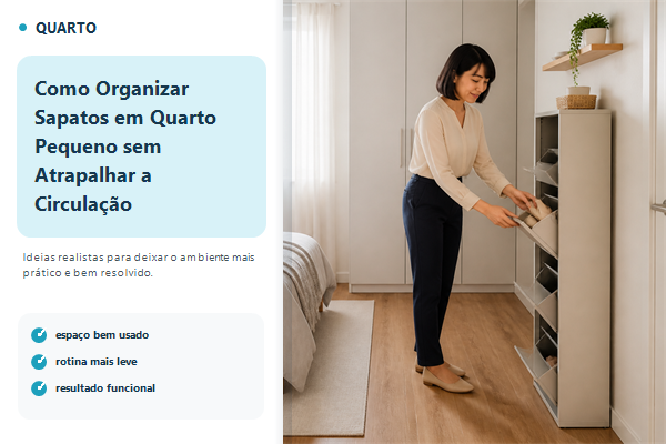 Como Organizar Sapatos em Quarto Pequeno sem Atrapalhar a Circulação