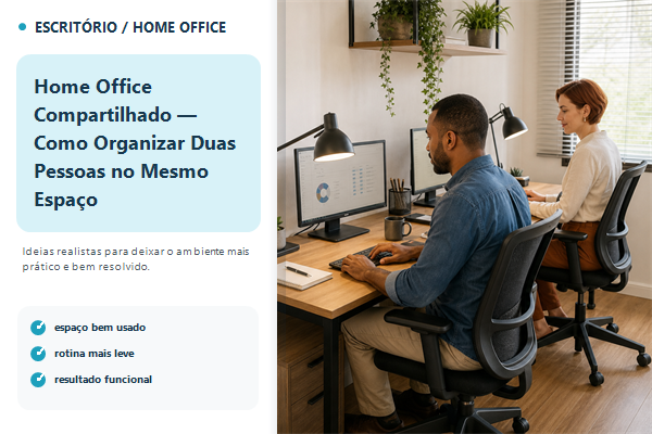 Home Office Compartilhado — Como Organizar Duas Pessoas no Mesmo Espaço